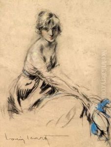 Femme Assise by Louis Icart