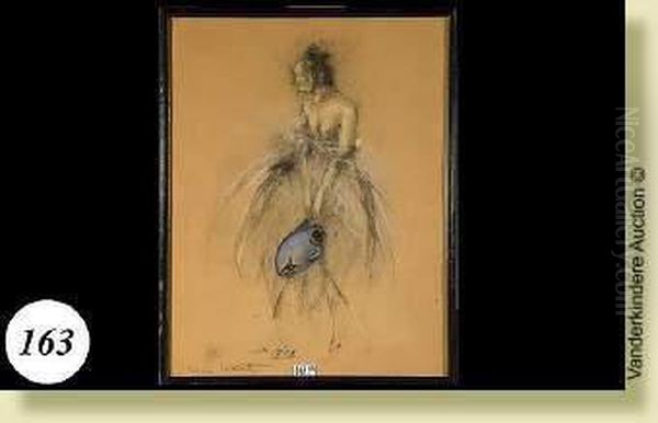 Jeunefemme A La Cruche, Gravure
Rehaussee Au Pastel Sur Papier. Signeeen Bas A Gauche Louis Icart. Ecole
Francaise. Dim.: 44x33,5cm - view 1