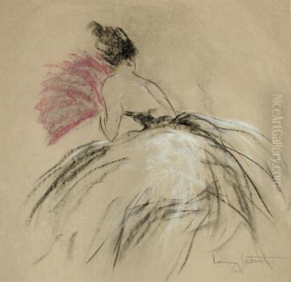 Study Of Lady With Fan - view 1