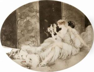 Puppies by Louis Icart