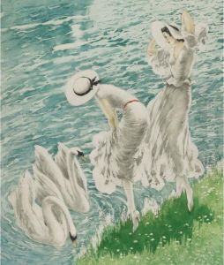 Swans by Louis Icart