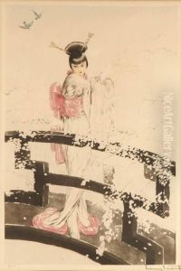 Madame Butterfly - 1927 by Louis Icart