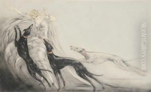 French - Coursing Ii 1928
Etching Signed Lower Right 39 By 63.5 Cm Reference Louis Icart by Louis Icart