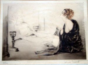 Warming Before A Fire by Louis Icart