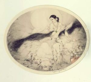 La Dame Aux Camelias by Louis Icart