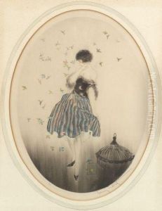 La Cage Ouvert by Louis Icart