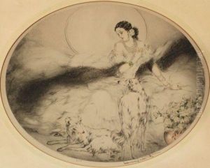 La Dame Aux Camelias by Louis Icart