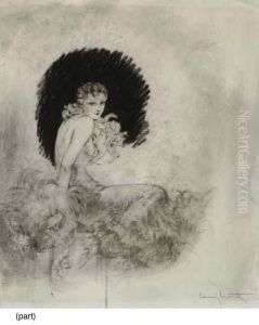 A Drypoint Etching With Handcolouring