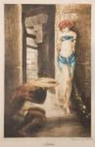L'essayage by Louis Icart