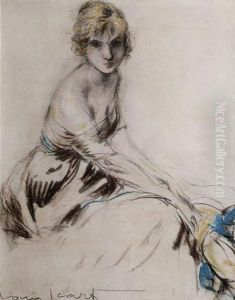 The Actress Claudia Vitrex After The Play by Louis Icart