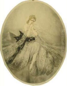Jeune Fille A La Colombe by Louis Icart