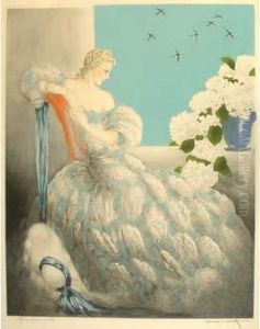 Symphonie En Bleu by Louis Icart