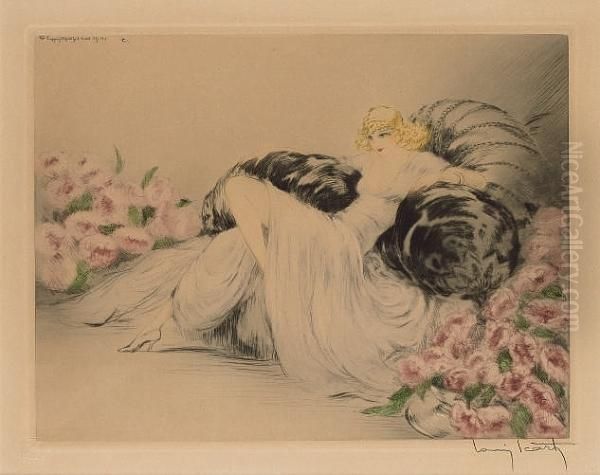 'peonies' An Etching And Aquatint With Drypoint, Circa 1935 - view 1