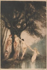 Bathing Beauties by Louis Icart