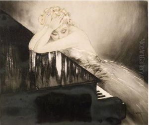 Femme Au Piano by Louis Icart