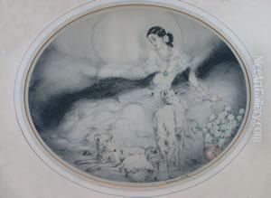 Lady Of The Camellias by Louis Icart