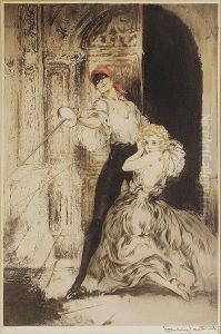 'don Juan' And 'casanova' Two Etchings by Louis Icart