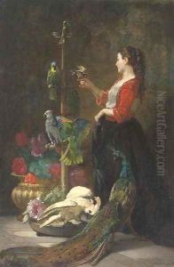 Jeune fille aux perroquets
