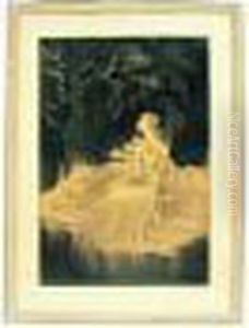 Jeune Femme Drapee by Louis Icart