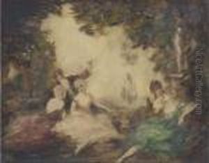 Les Elegantes Sur L'herbe by Louis Icart