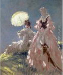 Elegantes Admirant La Vue by Louis Icart