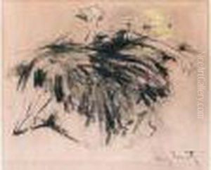 "femme Allongee Au Livre". by Louis Icart
