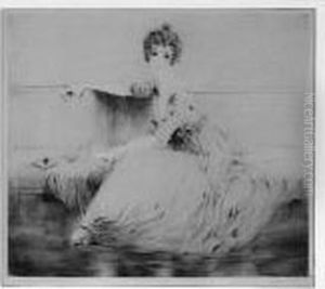 Femme Au Couche by Louis Icart