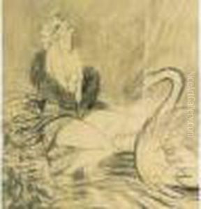 <leda>. Fusain Sur Papier
Bistre by Louis Icart