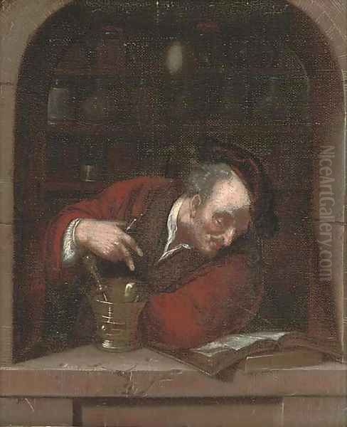 A doctor at a casement - view 1