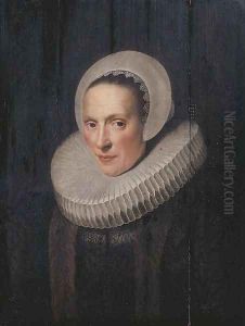 Portrait of Anna van Loon, nee Ruychaver (1573-1649) by Michiel Jansz. van Mierevelt