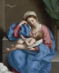 Madonna With The Infant Christ Child Holding A Goldfinch On A String Madonna With The Infant Christ Child Holding A Goldfinch On A String