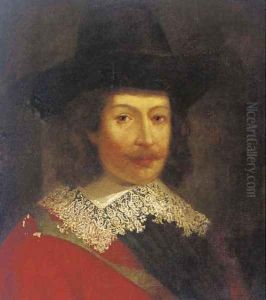 Portrait of a gentleman, bust-length, in a black hat