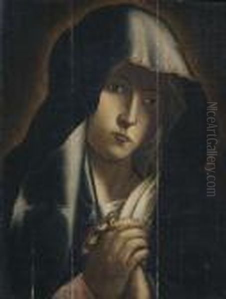 The Virgin In Prayer. by Giovanni Battista Salvi