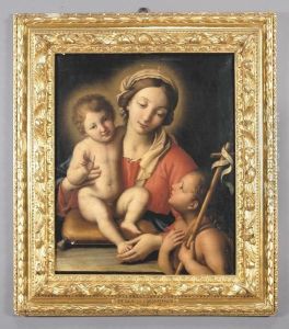 Madonna Con Bambino E San Giovannino by Giovanni Battista Salvi
