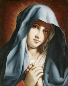 Madonna In A Blue Cape by Giovanni Battista Salvi