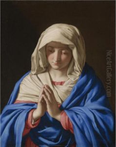Madonna At Prayer by Giovanni Battista Salvi