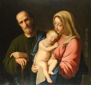 The Holy Family. by Giovanni Battista Salvi