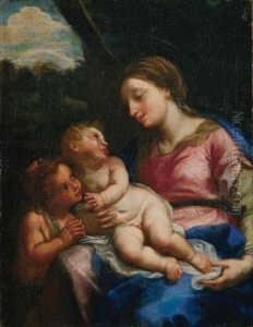 Madonna Mit Kind Und Dem Johannesknaben. by Giovanni Battista Salvi