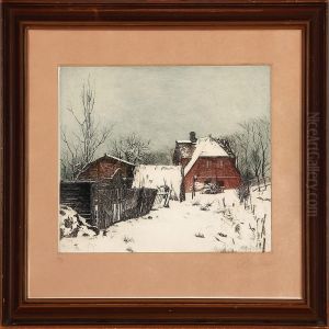 Winter Day At A Farmer House by Peder Vilhelm Ilsted