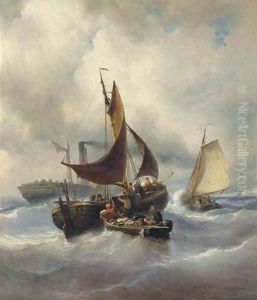 Unloading the catch in stormy weather