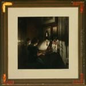 Two Girls By A Piano by Peder Vilhelm Ilsted