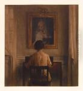 At The Spinet by Peder Vilhelm Ilsted