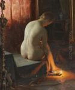 Interior With A Nude Seen From Behind