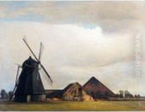 Vindmolle (windmill) by Peder Vilhelm Ilsted