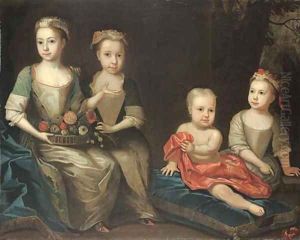 Group portrait of the Holdsworth children