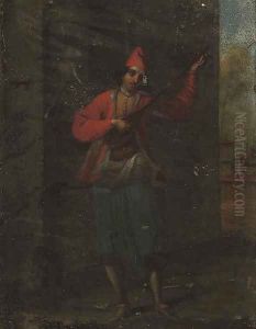 A man playing a lute