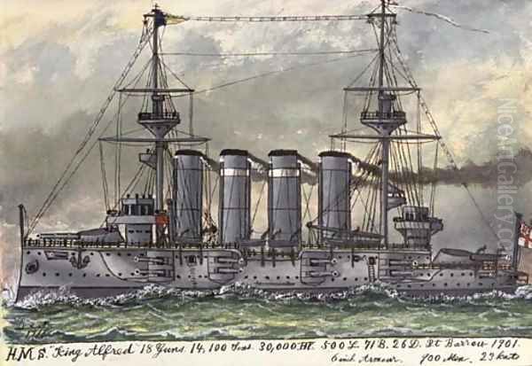 H.M.S. King Alfred (illustrated) - view 1