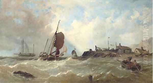 Fishing vessels off the south coast - view 1