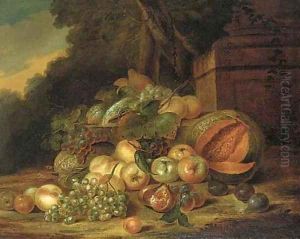 Pears, apples, melons, grapes by Robert Van Der Myn