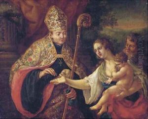 Saint Thomas of Villanueva giving alms to the poor